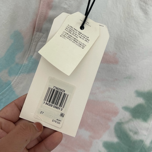 Levi’s High Rise Deconstructed Tie Dye Skirt Sz 27 - Picture 3 of 5